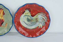 Load image into Gallery viewer, Certified International “Susan Winget” Rooster Plates – Set of 2 Hand Painted Farmhouse Plates 8.5”
