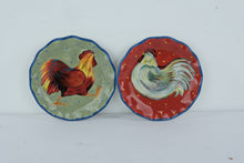 Load image into Gallery viewer, Certified International “Susan Winget” Rooster Plates – Set of 2 Hand Painted Farmhouse Plates 8.5”
