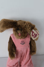 Load image into Gallery viewer, Ty Attic Treasures Collection “Rose” the Bunny – Brown Plush Rabbit in Pink Corduroy Overalls | Buy One, Get One Half Off!
