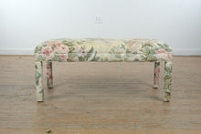 Load image into Gallery viewer, Vintage Floral Upholstered Bench
