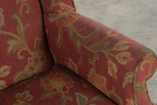 Load image into Gallery viewer, Rose Floral Upholstered Wingback Chair with Queen Anne Legs
