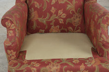 Load image into Gallery viewer, Rose Floral Upholstered Wingback Chair with Queen Anne Legs
