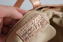 Load image into Gallery viewer, Rose Gold Metallic Genuine Leather Tote Shoulder Bag Tassel Large - Online Only

