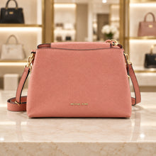 Load image into Gallery viewer, Michael Kors Coral Pink Saffiano Leather Shoulder Crossbody Bag
