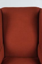 Load image into Gallery viewer, Traditional Rose Upholstered Wingback Accent Chair with Carved Queen Anne Legs
