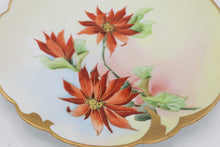 Load image into Gallery viewer, Rosenthal Bavaria Hand Painted Floral Plate – Red Blossoms with Gold Trim
