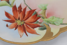Load image into Gallery viewer, Rosenthal Bavaria Hand Painted Floral Plate – Red Blossoms with Gold Trim
