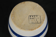 Load image into Gallery viewer, Vintage Roseville Blue Banded Stoneware Pitcher – R.R.P. Co. USA #303-H

