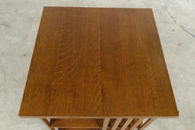 Load image into Gallery viewer, Mission Style Oak Revolving Bookcase End Table Magazine Rack - Online Only
