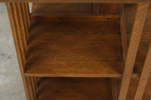 Load image into Gallery viewer, Mission Style Oak Revolving Bookcase End Table Magazine Rack - Online Only

