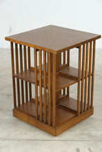 Load image into Gallery viewer, Mission Style Oak Revolving Bookcase End Table Magazine Rack - Online Only
