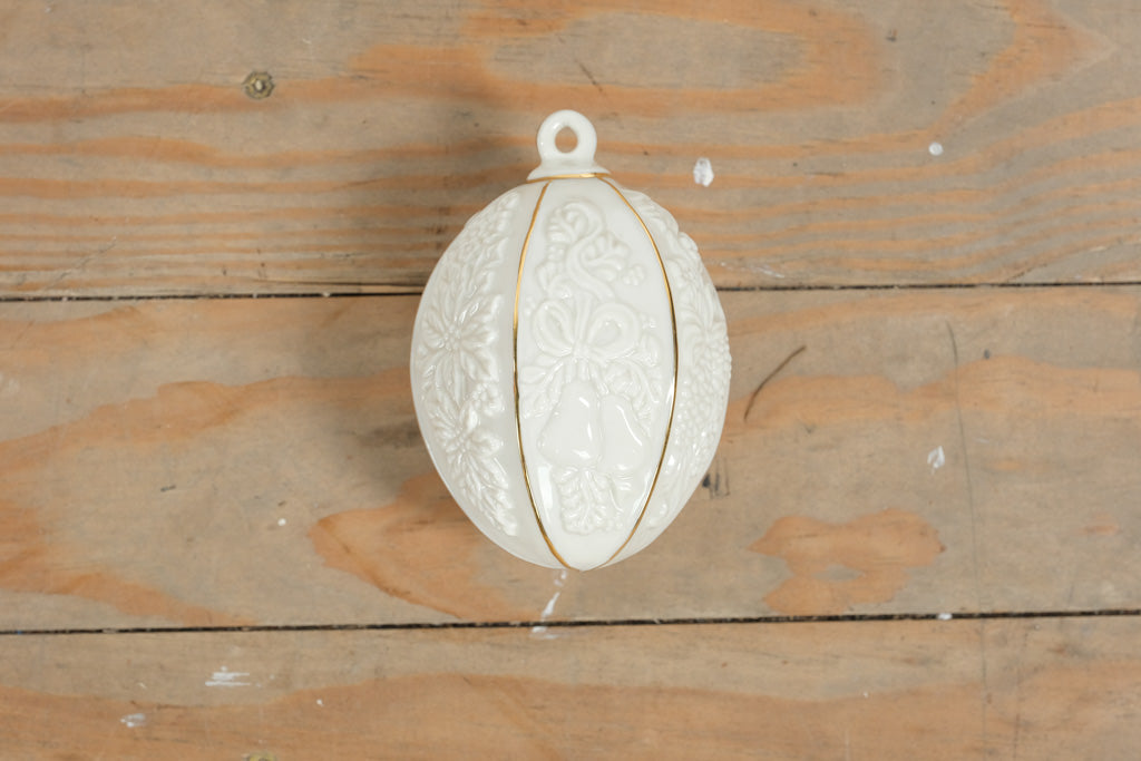 Mikasa “Twelve Days of Christmas” Porcelain Ornament – Partridge & Pears Relief Design