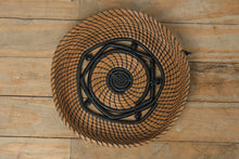 Load image into Gallery viewer, Pine Away Baskets Handcrafted Pine Needle Bowl – Black Coil Accent Design
