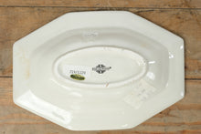 Load image into Gallery viewer, Fitz and Floyd Embossed Gold-Trim Oval Soap Dish Set – Pair of Decorative Trays
