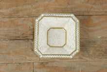 Load image into Gallery viewer, Fitz and Floyd Renaissance Octagonal Bowl – Embossed Ivory &amp; Gold Trim
