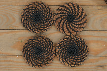 Load image into Gallery viewer, Handcrafted Pine Needle Coaster Set with Holder – Pine Away Baskets, Palm Bay FL
