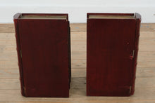 Load image into Gallery viewer, Set of 2 Faux Leather Bookend Storage Boxes – Hidden CD/DVD Organizer in Classic Novel Design
