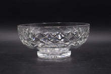 Load image into Gallery viewer, Vintage Cut Crystal Pedestal Bowl Diamond Pattern Starburst Base 7 5 Inch
