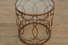 Load image into Gallery viewer, 20&quot; Round Geometrical Side Table
