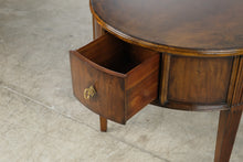 Load image into Gallery viewer, Henredon Acquisitions Round Burl Wood Drum End Table with Drawers
