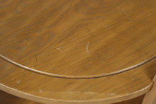 Load image into Gallery viewer, Vintage Mid Century Round Oak 3-Tiered Side Table

