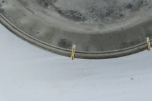Load image into Gallery viewer, Antique English Pewter Charger Plate Crown Mark 13 Inch
