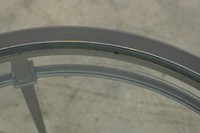 Load image into Gallery viewer, Round Silver-Tone Metal and Glass Accent Table with Architectural Base
