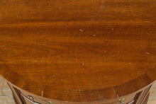 Load image into Gallery viewer, Thomasville Oval Mahogany 3-Drawer Side Table
