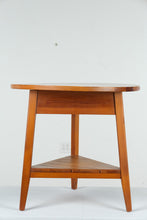 Load image into Gallery viewer, Round Side Table with Triangle Shelf - Lexington
