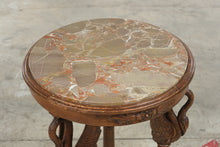 Load image into Gallery viewer, Antique Neoclassical Carved Swan Side Table with Marble Top
