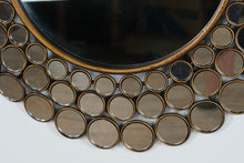 Load image into Gallery viewer, Round Accent Wall Mirror with Bubble Frame – Bronze Finish &amp; Beveled Mirror Circles
