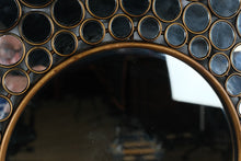 Load image into Gallery viewer, Round Accent Wall Mirror with Bubble Frame – Bronze Finish &amp; Beveled Mirror Circles
