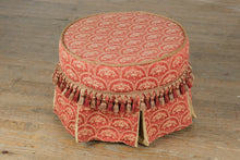 Load image into Gallery viewer, Elegant Round Ottoman with Tassel Fringe

