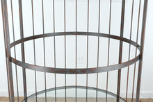 Load image into Gallery viewer, Iron Birdcage Style Etagere Display Shelf with Glass Shelves
