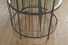 Load image into Gallery viewer, Iron Birdcage Style Etagere Display Shelf with Glass Shelves

