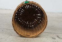 Load image into Gallery viewer, Large Woven Wood Splint Basket Round Rustic Storage Basket 18 by 19
