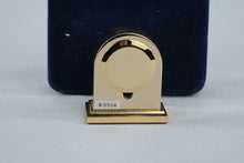 Load image into Gallery viewer, Bulova Quartz Mini Desk Clock Manhattan Windsor Gold Tone With Box

