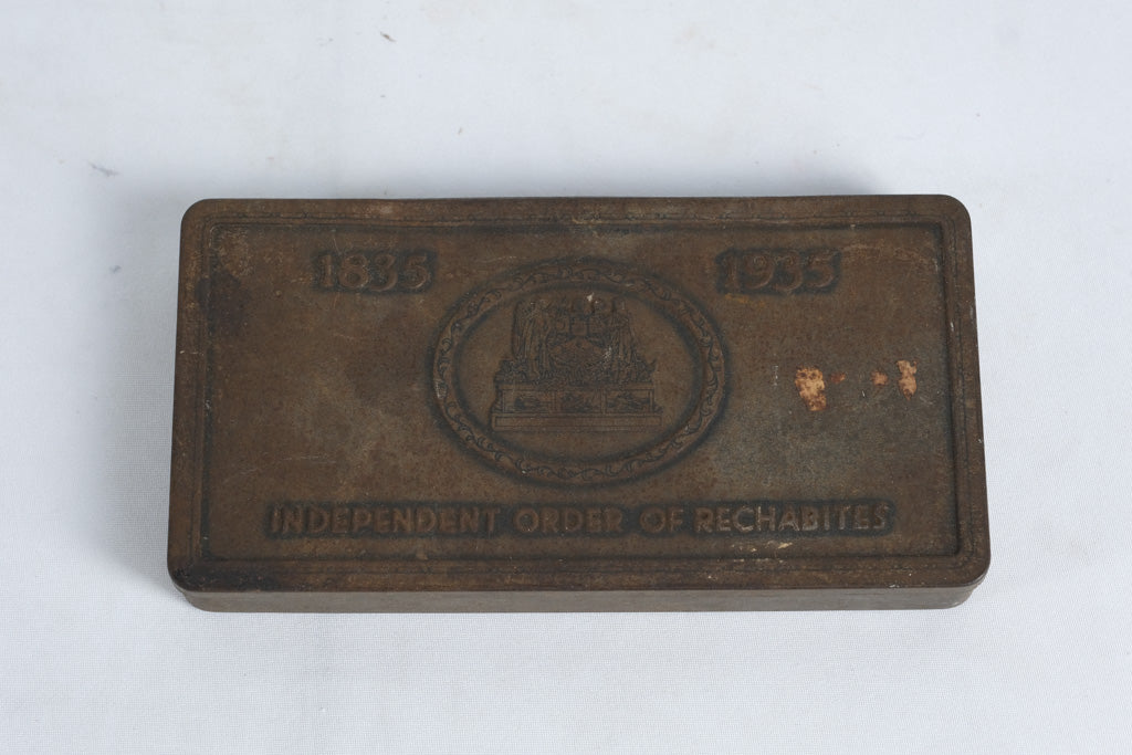 Rowntree & Co. Ltd Commemorative Chocolate Tin – Independent Order of Rechabites 1835–1935