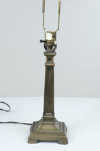 Load image into Gallery viewer, Neoclassical Brass Tone Column Table Lamp 25 Inch Traditional Decor
