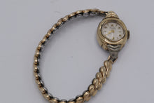 Load image into Gallery viewer, Vintage Ruda 17 Jewels Women’s Wristwatch – 10K R.G.P. Bezel, Stainless Steel Back, Two-Tone Stretch Band
