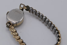 Load image into Gallery viewer, Vintage Ruda 17 Jewels Women’s Wristwatch – 10K R.G.P. Bezel, Stainless Steel Back, Two-Tone Stretch Band
