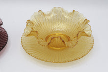 Load image into Gallery viewer, 1960s Italian Colony Waffle Ruffled Dessert Bowl and Plate Set 8 Piece
