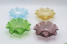 Load image into Gallery viewer, 1960s Italian Colony Waffle Ruffled Dessert Bowl and Plate Set 8 Piece

