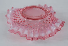 Load image into Gallery viewer, Fenton Pink Opalescent Hobnail Ruffled Dish 6 5 Inch Art Glass
