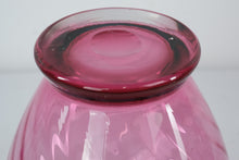 Load image into Gallery viewer, Vintage Fenton Cranberry Glass Spiral Rib Optic Ruffled Vase 10 Inch
