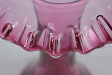 Load image into Gallery viewer, Fenton Cranberry Opalescent Jack In The Pulpit Vase 12 Inch Ruffled Rim
