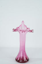 Load image into Gallery viewer, Fenton Cranberry Opalescent Jack In The Pulpit Vase 12 Inch Ruffled Rim
