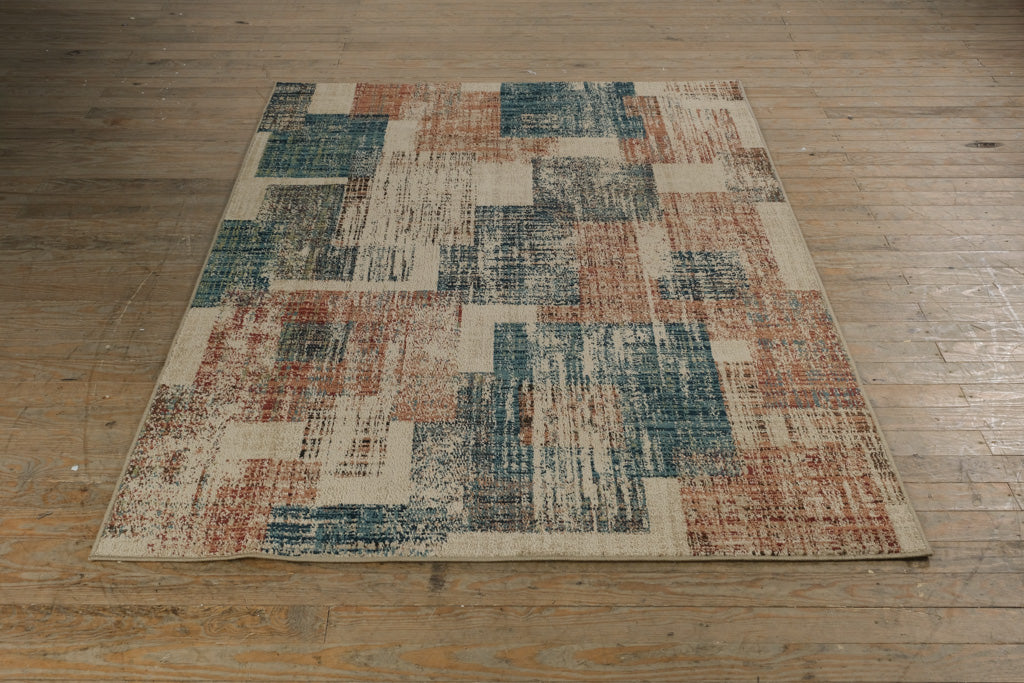 Abstract Tile Rug – 5' x 7'1