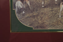 Load image into Gallery viewer, “Run to Earth” by Heywood Hardy – Framed Fox Hunt Print with Ornate Matting (31&quot; x 40.5&quot;)

