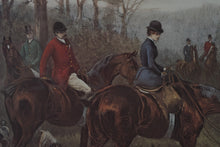 Load image into Gallery viewer, “Run to Earth” by Heywood Hardy – Framed Fox Hunt Print with Ornate Matting (31&quot; x 40.5&quot;)
